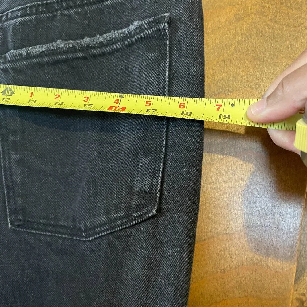 FIRM. NWT Old Navy Dark Wash Denim Jeans Extra High-Rise Balloon. Size 8 Women's - Picture 15 of 16